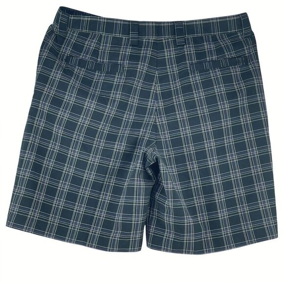 Izod Mens Size 36 Blue Plaid Golf Shorts 100% Polyester - Picture 2 of 8